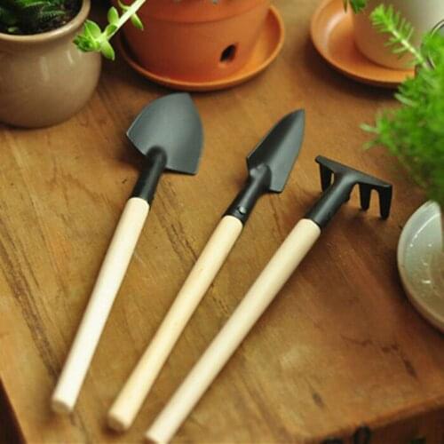 3Pcs Portable Plant Small Rake Beach Soil Scoop Mini Shovel Survival Spade Garden Supplies Outdoor Kits Growing Gardening Tools