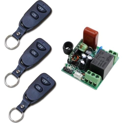 AC220V 1CH RF Wireless Remote Control Switch System,315/433 MHZ Transmitters + Receiver, Learning Code Add controller