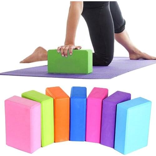 Non-Slip Yoga Pilate Block Lightweight Durable Fitness Brick Bolster EVA Foam Brick Body Stretching Fitness Exercise Tool
