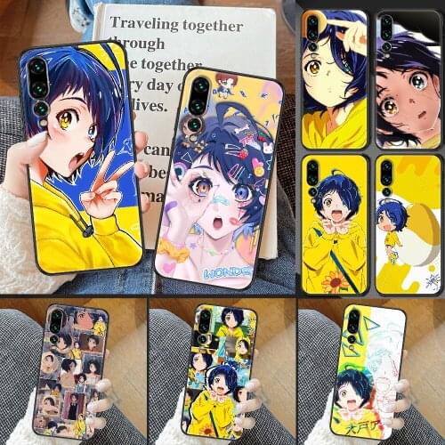 WONDER EGG PRIORITY Anime Phone case For Huawei P Mate P10 P20 P30 P40 10 20 Smart Z Pro Lite 2019 black pretty coque 3D funda