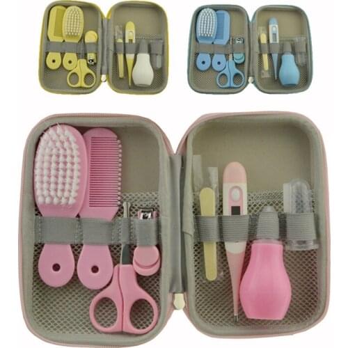 Baby Nail Care Set Nail Clippers Comb Hair Brush Kit Health Care Portable Baby Nail Clipper Comb Brush Set Infant Grooming Care