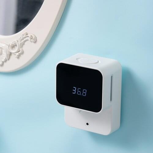 Xiaozhi Wall-mounted infrared sensor foam hand sanitizer, LED large screen displays body temperature, long-lasting battery life