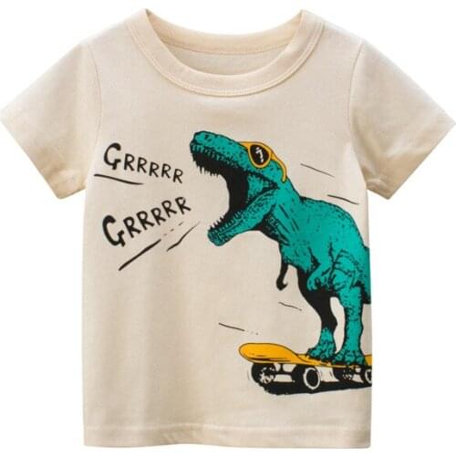 Boys T-Shirts Summer Children Cotton Short Sleeves Clothing Kids Tee Baby Boy Cartoon Animals T-Shirt Toddler Shirts