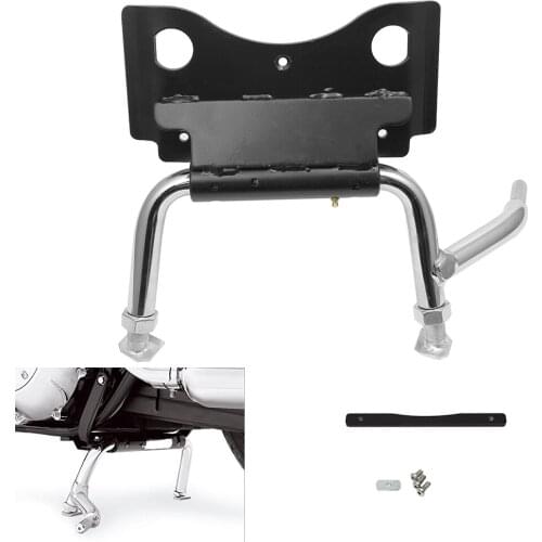 Chrome Adjustable Center Stand Compatible For Harley Electra Glide Road King Street Glide FLT FLH Touring Models 2009-up