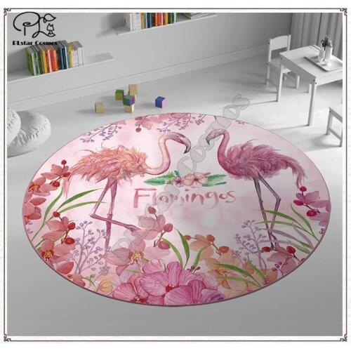 Flamingo pattern carpet Square Anti-Skid Area Floor Mat 3D Rug Non-slip Mat Dining Room Living Room Soft Bedroom Carpet