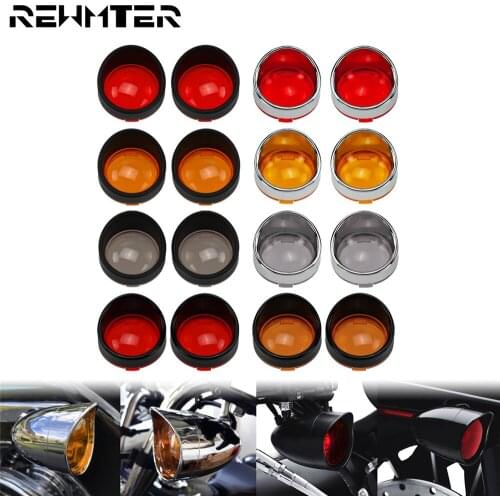 Motorcycle Turn Signal Light Visor Trim Rings Bezels Lens Cover For Harley Sportster XL Touring Softail Dyna Street Glide FLHX