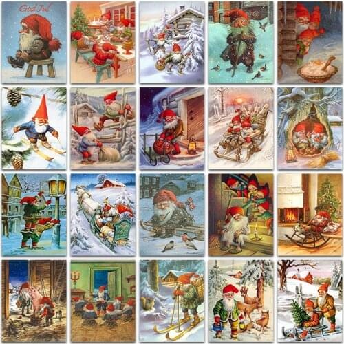 5D DIY Diamond Painting Kit Paint Christmas Cartoon Santa Claus little man Full Square&Round embroidery mosaic Cross stitch Gift