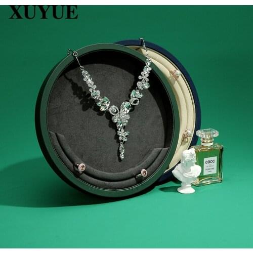 New Jewelry Display tray ring multi-purpose pallets containing leather round jewelry display tray spot