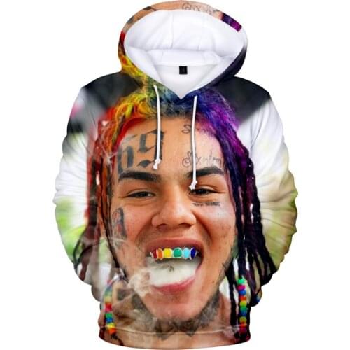 New 6IX9INE Hoodies sweatshirts 3D Print Men/women Sweatshirts Autumn warm Hoodies 3D casual popular coat Size XXS-4XL Boys Tops