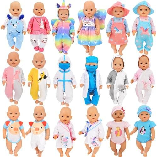 16-18 inch Doll Clothes Accessories Include Dress,Romper,Outfits and Hats fit 43cm Newborn Baby Zapf Doll, Nenuco Dolls Clothing