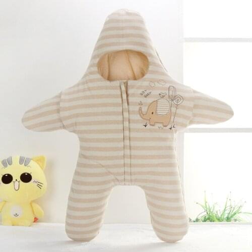 Autumn & Winter Baby Sleeping Bag 100% Naturally Colored Cotton Newborn Baby Kids Sleep Sacks Striped Infant Children Sleep Bag