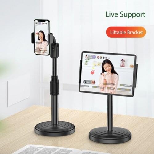Live Broadcast Desk Table Clip Bracket Table Mount Cell Phone Pad Support Holder 1/2/3 Seats Adjustable Live Stand