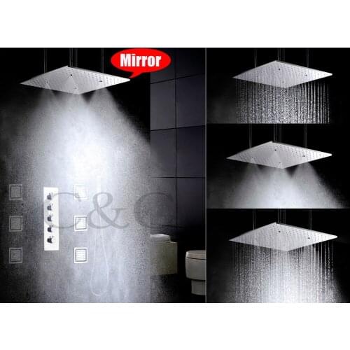 Atomizing And Rainfall Bathroom Shower Faucet Set 20 Inch Two Functions Shower Head And Massage Spray