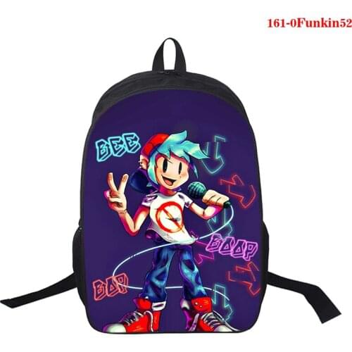 16 Inch USB Charge New Boys Girls Backpack 3D Printed Friday Night Funkin Teenage Cosplay Daypack Travel Bags School Laptop Bags