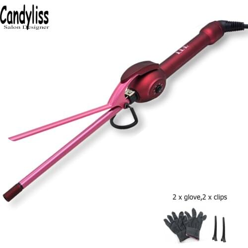 9mm Culing Iron Unisex Curly Hair Curlers Roller Wand Wave Ceramic Curling wand Suitable for Children MenS Small Curly