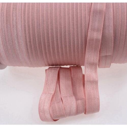 T.R RIBBON #161 Sweet Nectar 5/8" FOE elastic, solid Fold Over Elastic ribbon for Headbands 50yards and 100yards/lot FOE015-161
