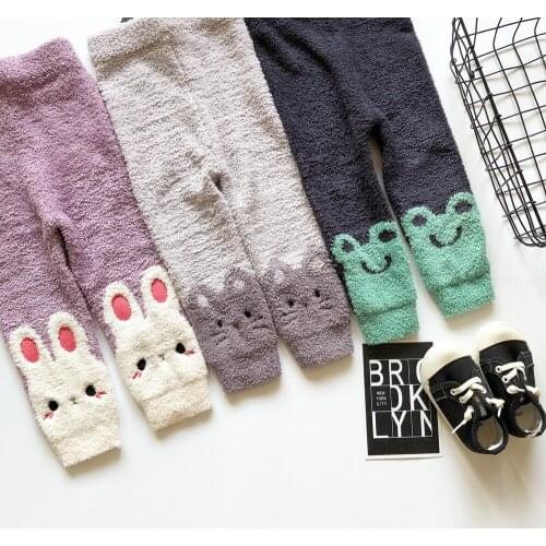 Tonytaobaby Winter Boys and Girls Plush Animal Frog Leggings Fall Clothes for Kids Girls Leggings