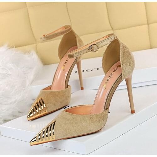 Shoes Pu Leather Woman Pumps Fashion Kitten Heels 10Cm Occupation OL Office Shoes Women Heels 2021 Sexy Heeled Shoes