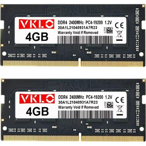 VKLO 5 pieces kit DDR4 4GB 8GB RAM 2400MHz 260PIN DIMM Laptop Memory PC4-19200 SO-DIMM NON-ECC Unbuffered AMD Intel compatible