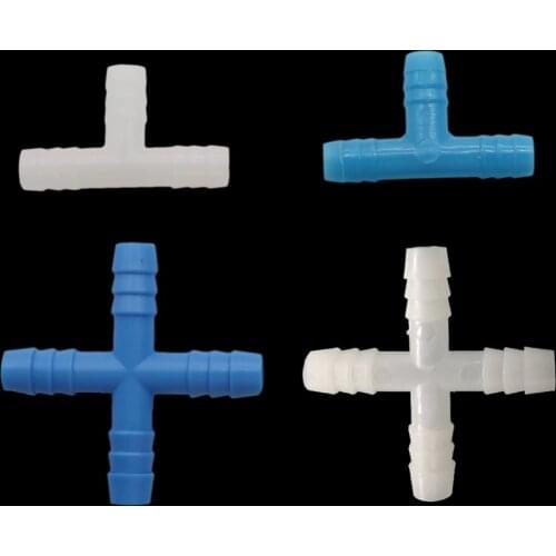 Barbed Tee Tube Chicken water nipples Rabbit waterer Connecting pipe Chicken Feeding Supplies 8mm connector 30 Pcs