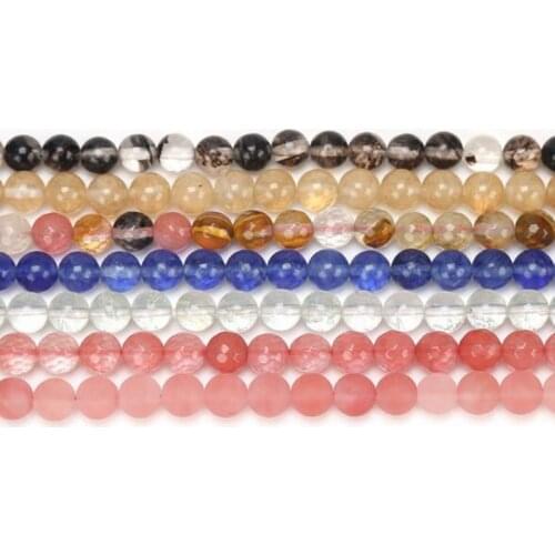 High Quality Synthetic Watermelon Crystal 4/6/8/10/12mm Round Necklace Bracelet Jewelry Loose Beads 15 Inch wk92