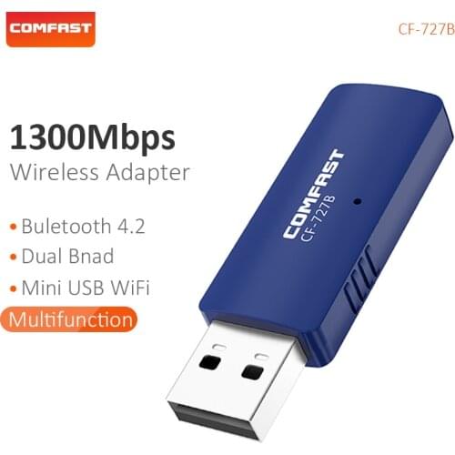 High speed 1300Mbps Dual Band Wireless USB WiFi adapter RTL8822BU 2.4G 5GHZ Wlan bluetooth 4.2 wi fi receiver network card