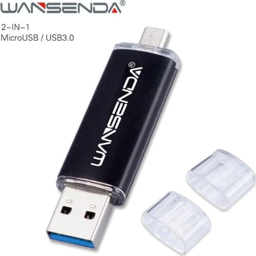 WANSENDA High Speed USB Flash Drive OTG Pen Drive 256GB 128GB 64GB 32GB 16GB Pendrive Dual Drive Micro Usb Stick Flash Disk