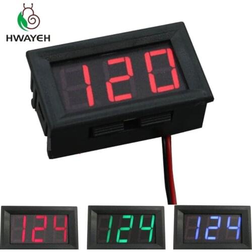 0.56 Digital Voltmeter DC5-120V/DC 5V to 120v Digital Voltmeter Voltage Panel Meter For 12V 24V 96V Electromobile Motorcycle