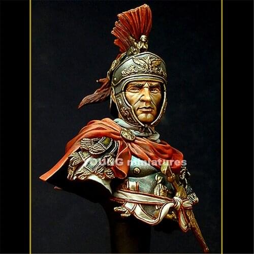 1/10 Resin Bust Ancient Warrior Knight Officer Assembling Model Figure Resin Kit Bust Colorless Model Self-Assembled Toys
