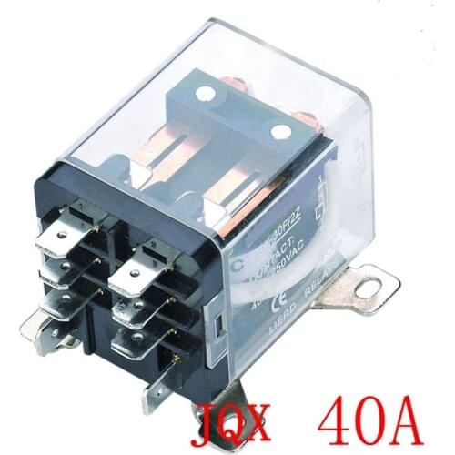 1pcs 2 open 2 close high current 30A 8 pin relay 24 V 220 V 40A high power 12 V