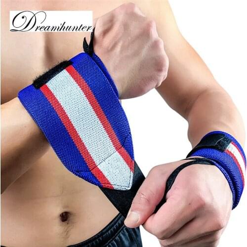 1 pc Powerlifting Strap Fitness Gym Sports Wrist Thumb Wrap Bandage Hand Support Wristband Adjustable Wrist Protector