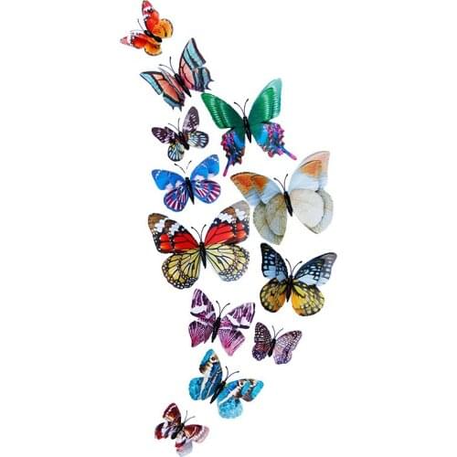 3D Butterflies Wall Stickers Cabinet Home Decoration Living Childrens Room on The Refrigerato Decorat In Nursery