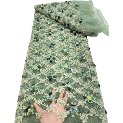 African Lace Fabric 2021 High Quality Lace French Lace Fabric With Sequins Nigerian Lace Fabrics For Wedding RF-175