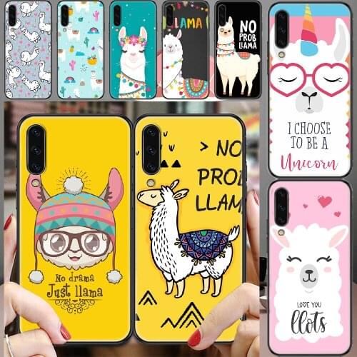 No Prob Lama Llama Alpacas Phone case For Samsung Galaxy A 3 5 7 8 10 20 21 30 40 50 51 70 71 E S 2016 2018 4G black fashion