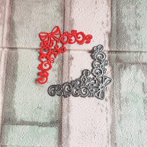 Flower Bow Corner Metal Cutting Die Stencils Template for DIY Embossing Paper Photo Album Card Making Deer Snowflake Die Cuts