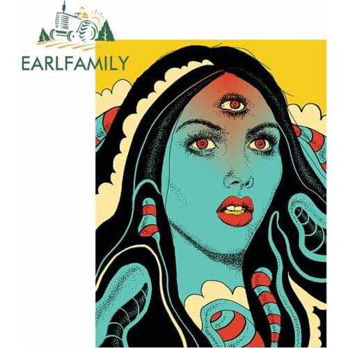 EARLFAMILY 13cm x 9.8cm For Diviniation Woman Car Stickers Comical Decal Funny Graffiti Sticker Scratch-proof Decoration