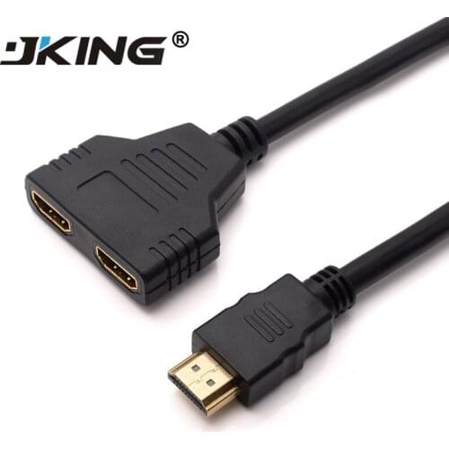 JKING 1080P HDMI Splitter 1x2 Ports Male Female Switcher Hub Adapter Video Switch Cable for DVD HDTV Xbox PS3 PS4 STB Projector
