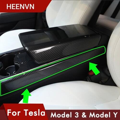 Heenvn Model3 Car Carbon Fiber ABS Side Trim For Tesla Model 3 Accessories Protection Side Protector Cover Model Y ModelY Three