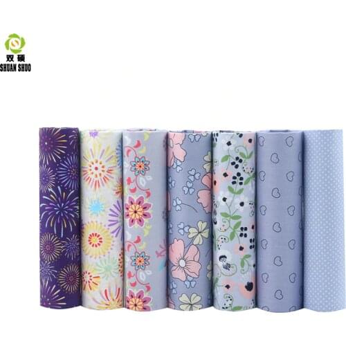 Shuangshuo Cotton Quilting fabric Patchwork Fat Quarter Bundles Fabric For Sewing Doll Cloths 40*50cm 7pcs/lot