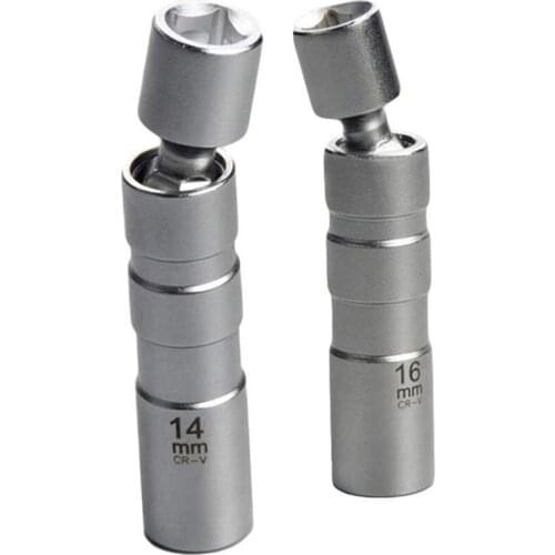 HOT-14MM & 16MM Thin Wall Magnetic Swivel Spark Plug Socket - 3/8-Inch Drive 12-Point Spark Plug Socket Removal Tool - Swivel Ex