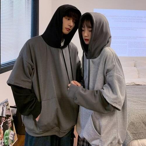 6 Colors Harajuku Autumn Winter Hoodie Men Patchwork Casual Oversized Hoodies Hip Hop Unisex Sweatshirt Mens Streetwear Pullover