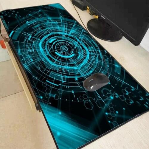 Mairuige Green Light Extra Large Mouse Pad Gaming Waterproof Mousepad Anti-slip Natural Rubber Gaming Mouse Mat with Lock Edge
