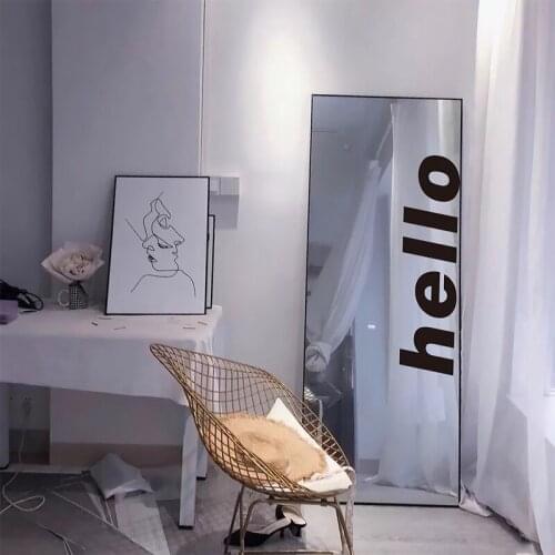 Ins Personality Mirror Stickers English Alphabet Wall Stickers Milk Tea Shop Clothing Store Decoration Sticker espejo pegatinas