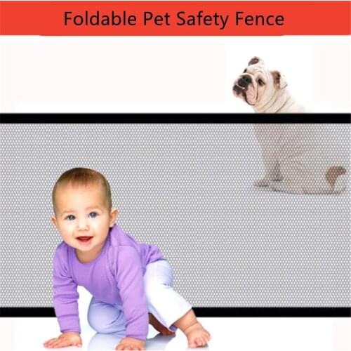 Dog Isolation Gate Net Portable Folding Pet Barrier Fences Obstacle Safety Fence Perros Access Pet Supplies with Sticky Hooks