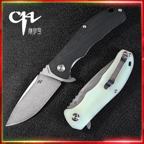 CH3504 Hardcore Pocket Folding Knife D2 Blade Ball Bearing Outdoor Camping Wilderness Survival Hunting Tactics EDC Tool Knives