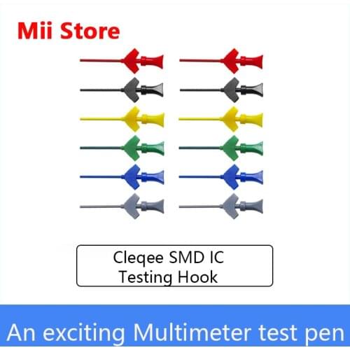 Cleqee SMD IC Testing Hook mini Logic Analyzer Grabber Internal Spring probes clips jumper connect Dupont Test Lead Accessory