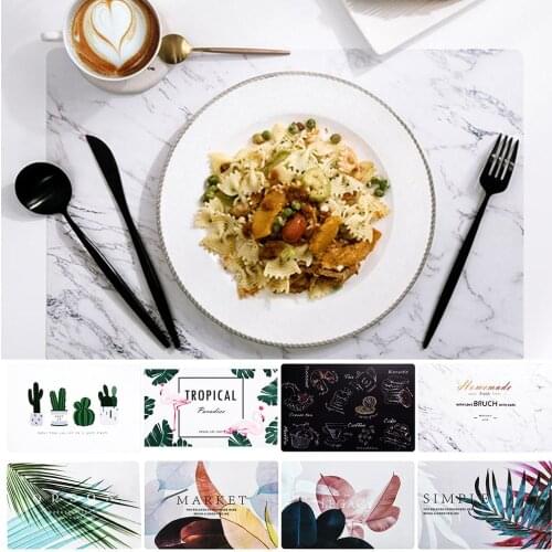 Kitchen Rectangular Oil-proof Waterproof Heat Insulation Placemat Tableware Mat