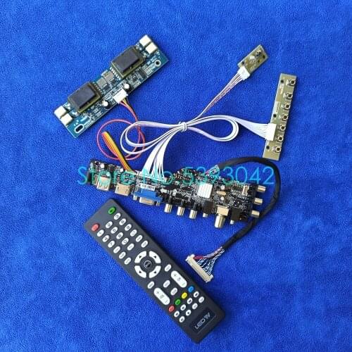 LVDS 30-Pin LCD controller board kit For LM250WF1/LM230WF1/LM230WF2 display 1920*1080 USB+VGA+AV DVB digital signal 4-CCFL