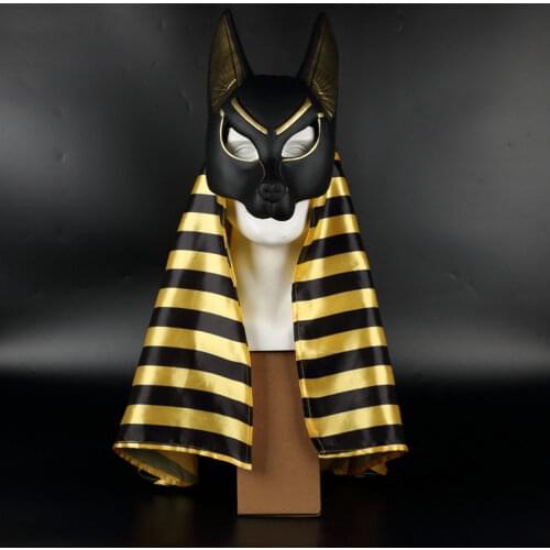 Patron Saint of Egypt Ghost Wolf Triniel Anubis Mask Halloween Cosplay Costume Masked Ball Stage Costume