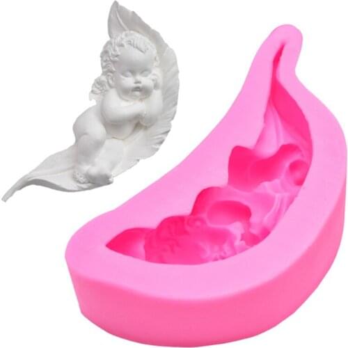 Cute Angel Baby Shape Fondant Silicone Mold Cake Decorating Tool 3D Chocolate Baking DIY Gumpaste Mould Kitchen Accessories